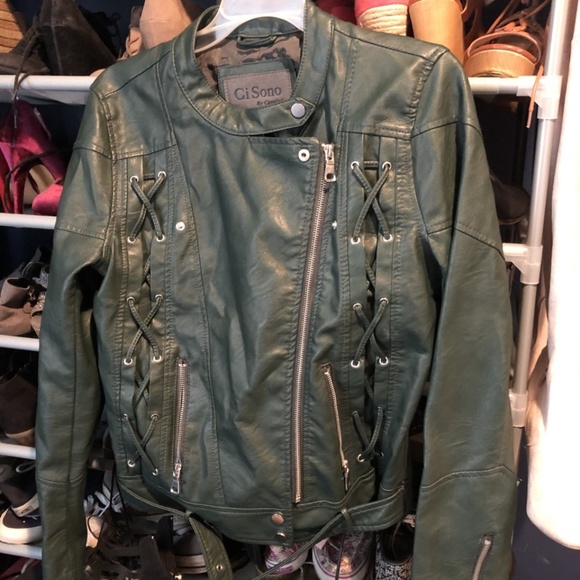 Ci Sono by Cavalini Faux Leather Motorcycle Jacket - Picture 4 of 4